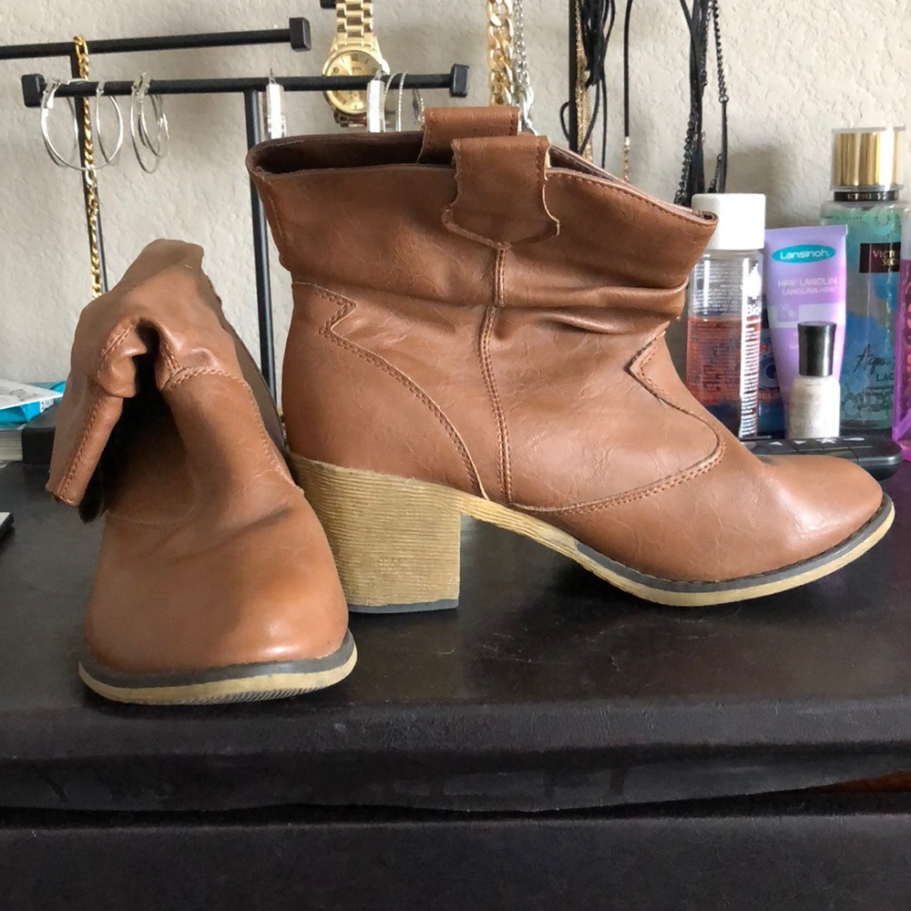 Brown ankle boots